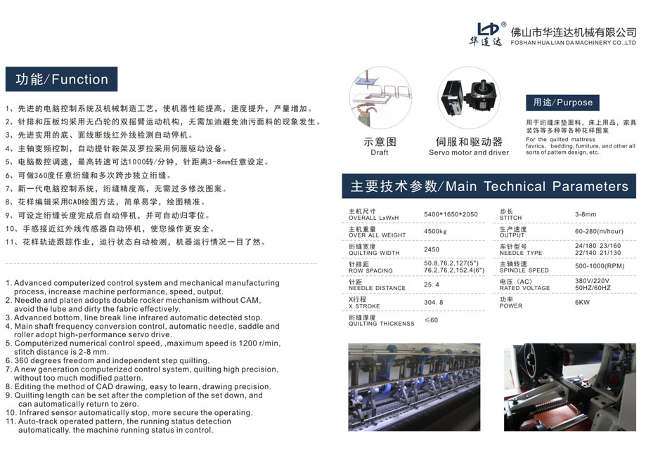 HLD-3W電腦無梭多針絎縫機(jī)(圖1)