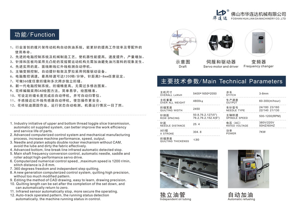 HLD-4W電腦無梭多針高速絎縫機（專利產(chǎn)品）(圖1)